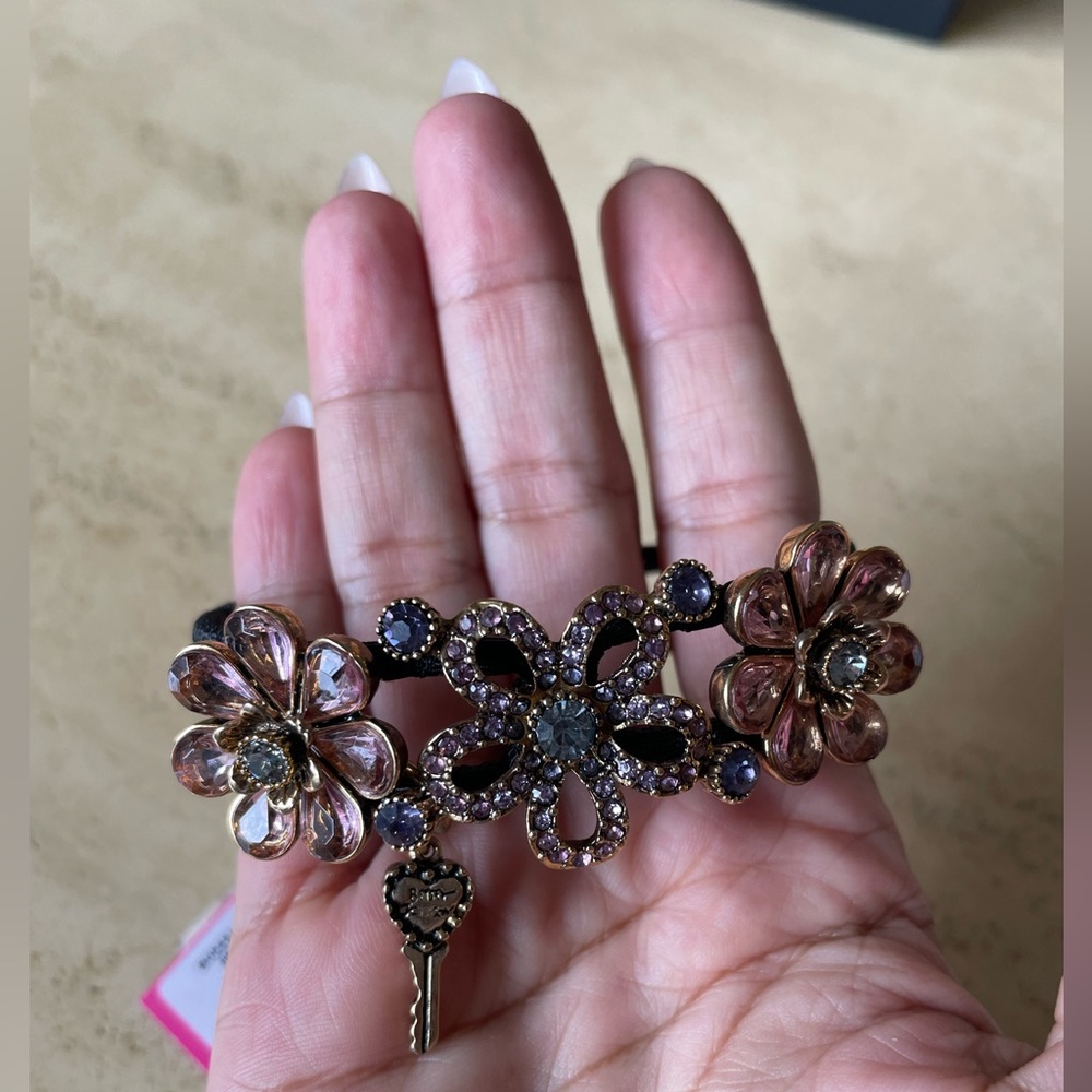 Betsey Johnson 3 Flower Bracelet